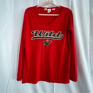 🏒🥅🆕NWT MINNESOTA WILD Long sleeve tshirt women's XL